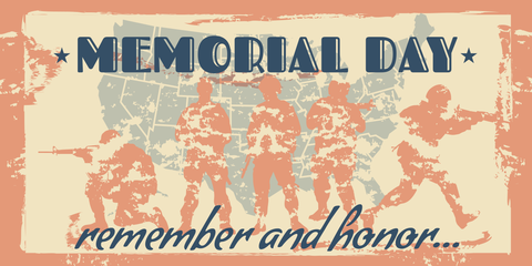 Faded Colors Memorial Day Quote Sign Template